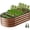 Brown, variant on GVDV Galvanized Raised Garden Bed Outdoor, 4x2x1ft Backyard Oval Metal Planter Box with Easy Assembly, for Gardening Vegetables, Fruits, Flowers - Dark Gray