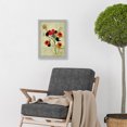 thumbnail image 3 of Poppy Flowers Colourful Floral Abstract Artwork Framed Wall Art Print A4, 3 of 4