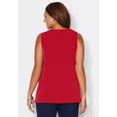thumbnail image 2 of Catherines Women's Plus Size Petite Crisscross Timeless Tank, 2 of 6