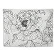 thumbnail image 5 of JRXY  Tapestry Grey Line Floral Black and White with Outline Rose Flowers Design Linear Home Decor Wall Hanging for Living Room Bedroom Dorm Painting, 5 of 6