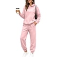 thumbnail image 3 of Stralyhd Womens 2 Piece Lounge Sets Fleece Baggy Hooded Sweatshirt and Joggers Sweatsuits Casual Trendy Fall Matching Outfits Pink M, 3 of 6