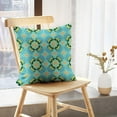thumbnail image 5 of LALILO Throw Pillow Covers Mosaic Geometric Sketch Green Blue And Cushion Cover 18" x 18", 2 Pack, 5 of 6