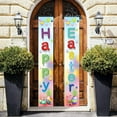 thumbnail image 4 of PATLOLLAV Easter Porch Sign Happy Easter Hanging Banners Cartoon Rabbit Bunny Egg Door Sign Colorful Easter Spring Door Banner for Indoor Outdoor Home Party Wall Decoration, 12 x 72 Inch, 4 of 4