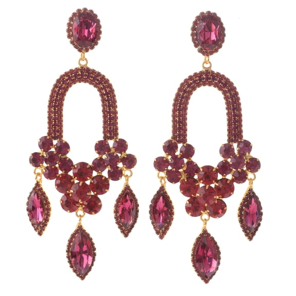 Large Rhinestone Chandelier Earrings