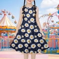 thumbnail image 1 of LOVZFMLL Robe d'Été Décontractée à Manches Courtes et Col Rond pour Enfants de 3 à 12 Ans, 1 of 7