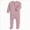 O153-Pink, variant on 6-9 Months Newborn Baby Long Sleeve Footed Romper Ribbed Knit Bodysuit Jumpsuit