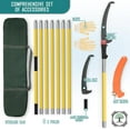thumbnail image 2 of Pole Saws for Tree Trimming, 7.3-27 ft Extendable Tree Trimmers Long Handle Pruner,  Steel Blade and Scissors High Branches Trimming, Tree Pruner, Tree Saw (7.3-27 ft), 2 of 6