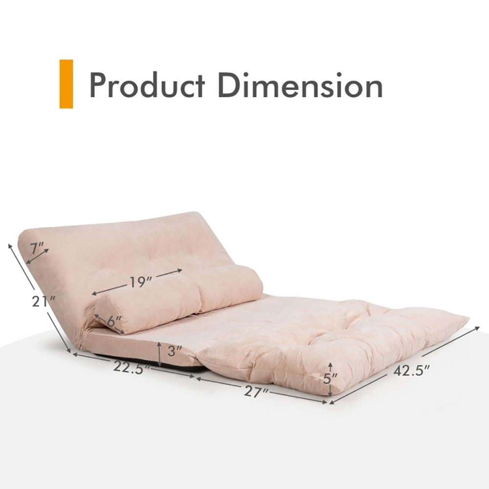Finihen Adjustable Floor Sofa Couch, Foldable Lazy Sofa Sleeper Bed, Multi-Functional Floor Loveseat, 6-Position Adjustable Sleeper Lounge Couch with 2 Pillows, for Reading, Gaming, Beige Finihen Adjustable Floor Sofa Couch, Foldable Lazy Sofa Sleeper Bed, Multi-Functional Floor Loveseat, 6-Position Adjustable Sleeper Lounge Couch with 2 Pillows, for Reading, Gaming, Beige