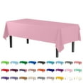 thumbnail image 1 of Exquisite Pink Plastic Tablecloth Cover - 54" x 108" - Heavy Duty - Disposable - Single Count, 1 of 6