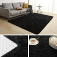 thumbnail image 2 of Lochas Fluffy Shag Area Rugs Furry Soft Rugs for Living Room Bedroom Indoor Decor Nursery Carpet, 4'X6',Black, 2 of 6