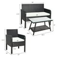 thumbnail image 2 of Patiojoy 8-Piece Patio Rattan Sofa Furniture Set Conversation Set with Tempered Glass Table White, 2 of 5