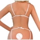 thumbnail image 4 of Moda para mujer Lencería sexy Mallas Encaje Flores Hueco Sexy Tirantes Mono de malla transparente Fridja nalpqowj43053, 4 of 9