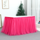 thumbnail image 5 of Falda de mesa de malla para fiesta de cumpleaños, mesa de postres de Halloween, falda de mesa plisada de malla de color europeo y americano, 5 of 6
