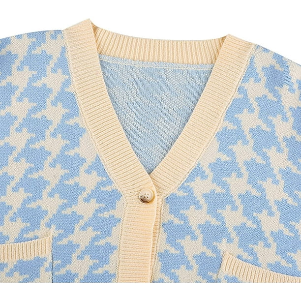 Vintage white plaid printed button pullover hotsell
