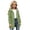 v#19Green24, variant on Rggeeun Toddler Girl Blouse Solid Color Hooded Long Sleeve with Adjustable Drawstring Zip-Up Cardigan Striped Lining Jacket for Fall Travel Party Classic Tops,Green,9-10 Years