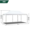 thumbnail image 2 of Erommy 10' x 20'  Pop up Canopy,Easy up Heavy Duty Canopy with Roller Bag, 6 Sand Bags for Parties, White, 2 of 9