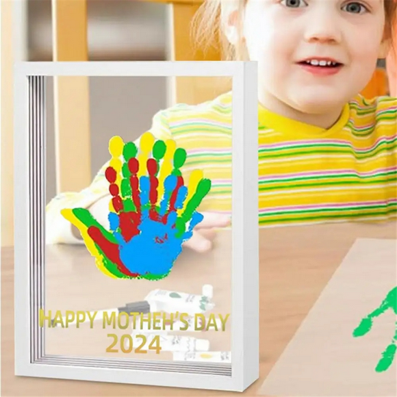 Toddler Hand Print and Foot Print Kit Handmade Handprint Photo Frame Set CreativeToddler Keepsake Frame for Kid Room