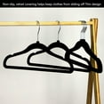 thumbnail image 5 of Infant Clothes Hangers Black Velvet, Toddler Hangers 50 Pack Non Slip for Baby Clothes, 5 of 11