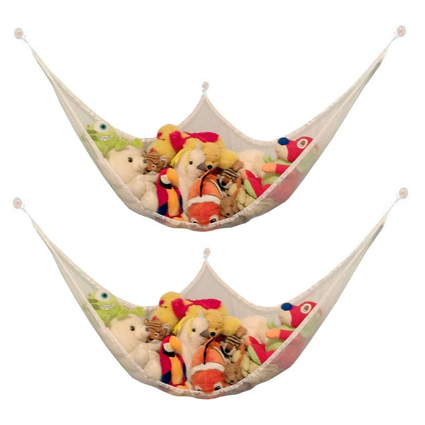 Toy Hammock 2 Pack for Stuffed Animals Mesh Hammock for Children's Toys FREE Eyeglass Pouch by