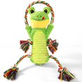 thumbnail image 1 of Juguete para perro Drmstow de peluche con forma de cocodrilo y cuerda con chirriador, 1 of 7