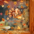 thumbnail image 5 of Seyotauo Thanksgiving Gel Window Cling Harvest Window Thick Gel Stickers Fall Turkey Pumpkin Maple Leaves Removable Decals for Autumn Home Living Room Door Decoration, 5 of 6