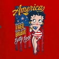thumbnail image 5 of Wild Bobby Betty Boop America Land of the Free Home of the Brave Betty Boop Women’s Standard V-Neck Tee, Red, Small, 5 of 5