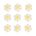 thumbnail image 1 of 20 flores artificiales de plástico de 9 mm para manualidades, margaritas, accesorios para proyectos artísticos (blanco), 1 of 5