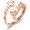 A-Rose Gold, variant on Cross Rings Faith Ring 925 Sterling Silver Adjustable Cross Wrap Ring Rose Gold Plated Christian Fashion Band for Women,Size 7