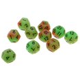thumbnail image 2 of 10 Stk. Doppelfarbige D12 Würfel Set Würfelset Würfelspiel Für Partyspiel Brettspiel naranja CUTICAT Juego de dados de 12 caras, 2 of 8