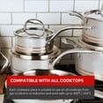 thumbnail image 3 of Lagostina Copper Core Pots and Pans, 5-Ply 11 Piece Stainless Steel Cookware Set, 3 of 7