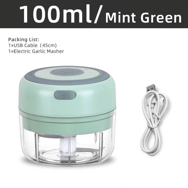 Electric Garlic Chopper Mini Portable Veggie Chopper 100ML /250ML Pepper Nuts Grinder Onion Chopper Wireless Blender to Vegetable Waterproof USB Charging
