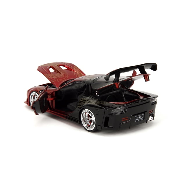 Jada 1:24 Pink Slips 1995 Mazda RX-7 Widebody Black/Red Dragon