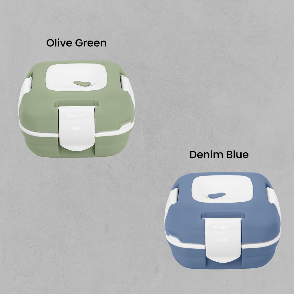 Pinnacle Insulated Leak-Proof Lunch Box Set of 2, 16oz, Heat Release Valve, Nave/Olive