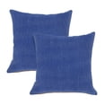 thumbnail image 2 of Laddha Home Designs Loomed Solid Cotton Throw Pillow - Blue - Set of 2, 2 of 9