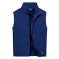 thumbnail image 2 of Dxzfnsa Men's Sleeveless Warm Vests Mens Stand Collar Solid Color Vest Coats Loose Fleece Thick Zipper Up Jackets Winter Vests with Pockets, 2 of 9