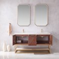 thumbnail image 5 of Mahon 60MG" Double Bath Vanity in N.A Deep Walnut with White Grain Stone &Mirror, 5 of 16