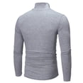 thumbnail image 3 of Runhomal Mens High Neck Long Sleeve Thermal Basic Shirts Slim Fit Cotton T-shirt Pullover Tops Gray 3XL, 3 of 4