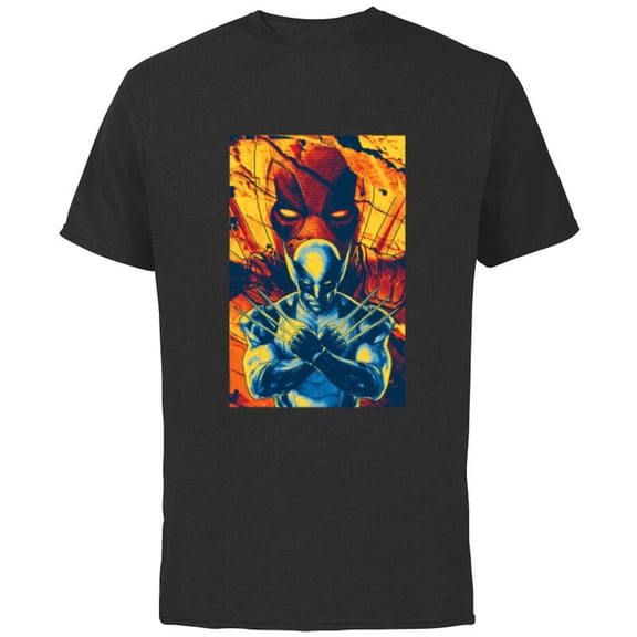 Marvel Studios Deadpool & Wolverine Claw-Slashed Merc - Short Sleeve Cotton T-Shirt for Adults - Customized-Black