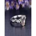 thumbnail image 2 of Limited Time Sale: 1.25 Carat Peach Pink Morganite and Diamond Engagement Ring in 10k White Gold, 2 of 2