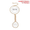 thumbnail image 6 of Women's Simple Metal Chain Niche Hollow Geometric Jewelry Finger Chain Bracelets, 6 of 6