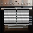 thumbnail image 2 of Black Gray Striped Kitchen Towels Set of 4, Water Absorbent Dish Towel, Contemporary Minimalist Lines Art Decorative Hand Towels - Quick Drying Cloth for Cooking Baking, 18x28 Inch, 2 of 8