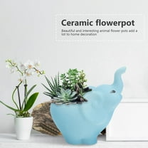 GOOHOCHY  Succulent Plant Pots Porcelain Planter Planting Plants Clay Office Blue