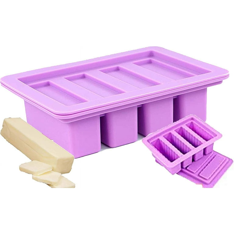 silicone butter mold 4 Cavities butter mold silicone (purple) silicone  butter molds with lid