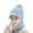 Blue, variant on Kids Winter Plus Velvet Thickened face Protection Scarf Skull Caps Cute Beanie Cap Winter Soft Warm Knit Caps