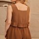 thumbnail image 4 of Trajes de 2 piezas sexy para mujer Conjuntos cortos de verano de lino con cuello redondo Ropa de uso diario FLhrweasw Nuevo, 4 of 6