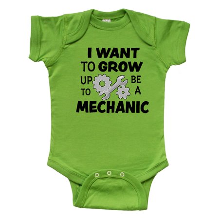 

Inktastic I Want To Grow up To Be a Mechanic Gift Baby Boy or Baby Girl Bodysuit