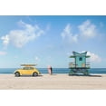 thumbnail image 2 of Gasoline Images 24x18 Gold Ornate Wood Framed with Double Matting Museum Art Print Titled - Waiting for the Waves-Miami Beach, 2 of 4