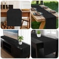 thumbnail image 6 of Solid Black Table Runner 108 Inches Long, Retro Minimalism Abstract Denim Texture Kitchen Coffee Dining Table Decoration for Home Party Birthday Wedding Home Decor 13x108 Inches, 6 of 8