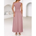 thumbnail image 4 of Vestido largo ZESICA Summer 2025 con un solo hombro, rosa, 4 of 6