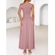 thumbnail image 4 of Vestido largo ZESICA Summer 2025 con un solo hombro, rosa, 4 of 6
